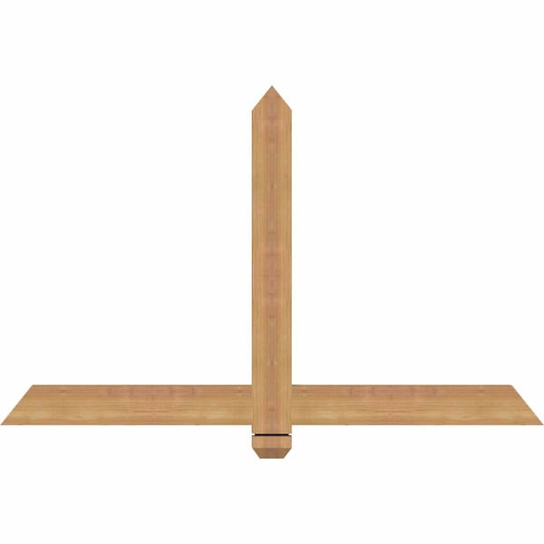 Ekena Millwork Eugene Smooth Timber Gable Bracket, Western Red Cedar, 48"W x 30"H x 1 1/2"D x 3 1/2"F, 15/12 Pitch GBW048X30X0204EUG00SWR - main